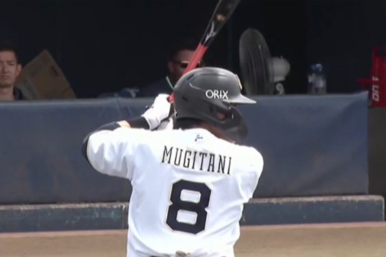 ヤクルト戦に出場したオリックス・麦谷祐介【画像:パーソル パ・リーグTV】