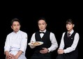 
左から神尾佑、濱田岳、石井杏奈
 - (C) 「シェフは名探偵」製作委員会」
