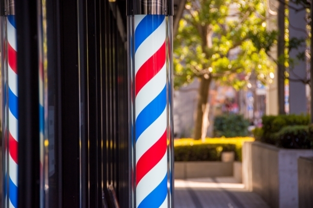 大阪サイン　サインボール バーバーポール 赤・青・白　OS 8203 大阪サイン サインボール バーバーポール 赤・青・白 OS 8203