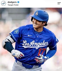 ドジャースの公式インスタグラム（＠dodgers）より