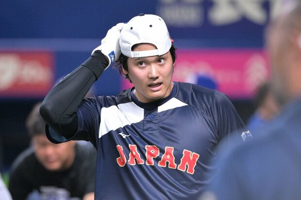 場内のファンの視線を一身に集めたドジャース・大谷翔平