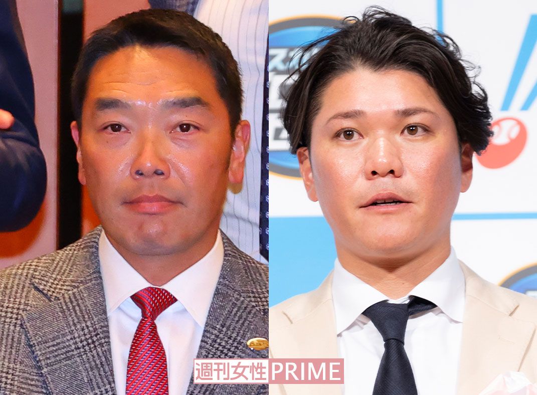 阿部慎之助(左)と坂本勇人