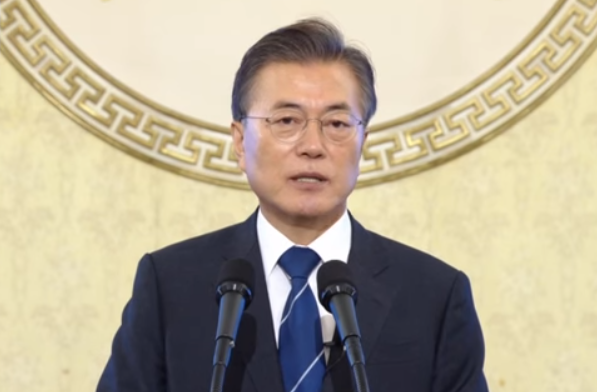 韓国の文在寅大統領（韓国大統領府提供）