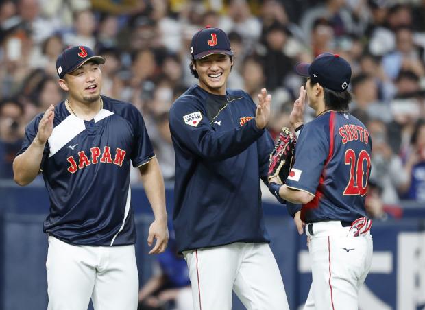 侍ジャパン、白星締めでWBCへ 大谷翔平は2打数無安打で交代