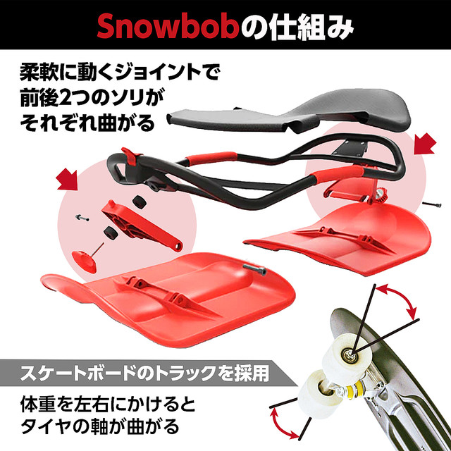 ノルウェーからやってきた次世代型ソリ「SnowBob」 体重移動で曲がる新