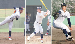 左から、織田翔希（横浜・神奈川）、池田聖摩（横浜・神奈川）、末吉良丞（沖縄尚学）
