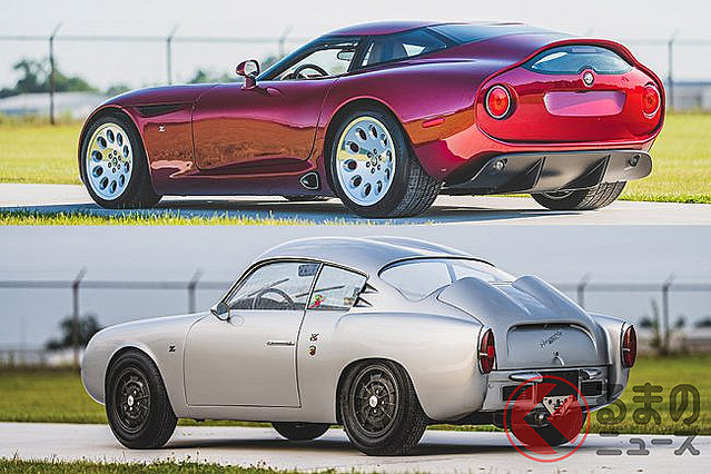 FIAT750GTザガートアバルトダブルバブル2台1/43 バルニーニ社特注 ダブルバブルな「ザガート」にバブル再来！ 「TZ3」は意外と苦戦の5100