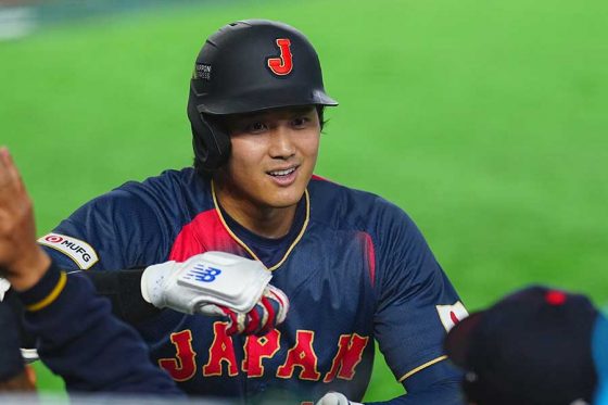 台湾戦に「1番・DH」で先発した侍ジャパン・大谷翔平【写真:荒川祐史】