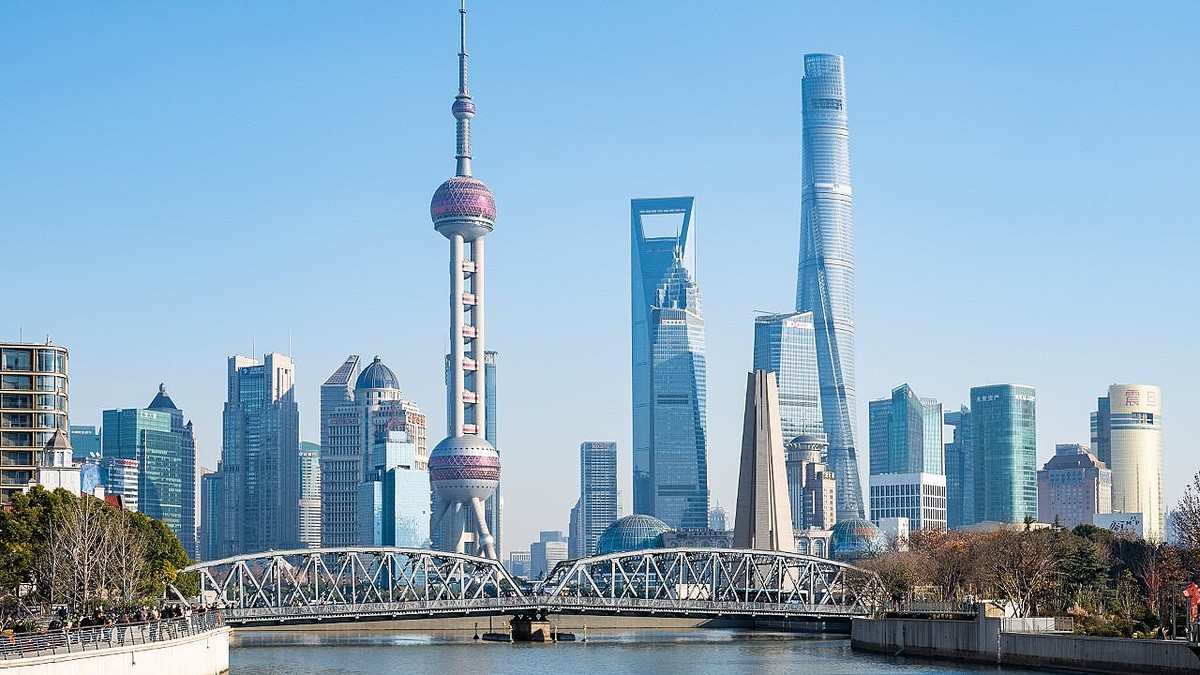 中国・上海のビル群