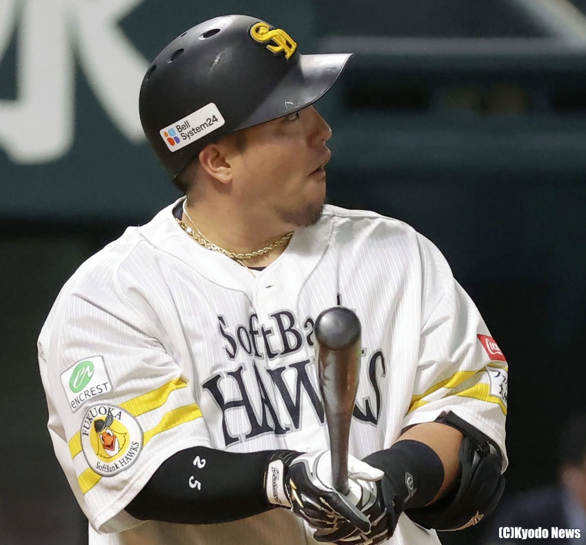  ソフトバンク・山川穂高 (C)Kyodo News 