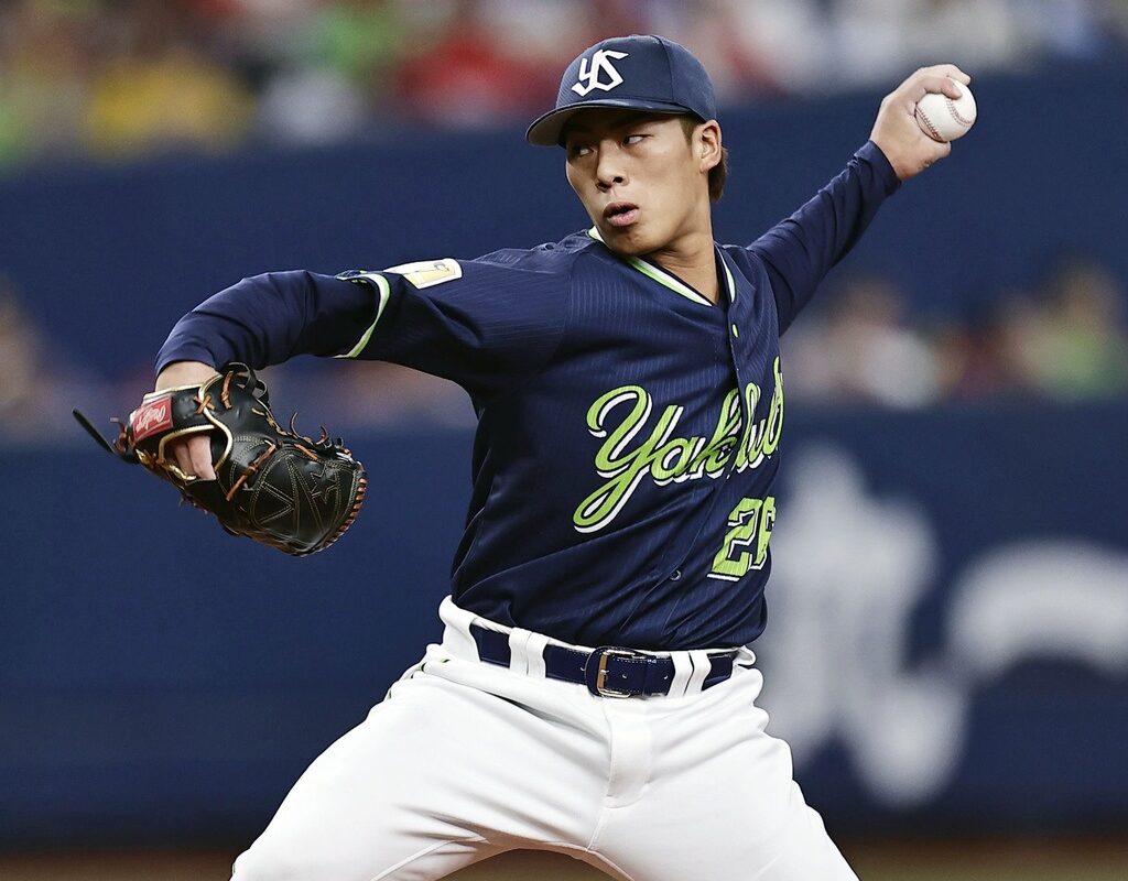  ヤクルト・山野太一 (C)Kyodo News 