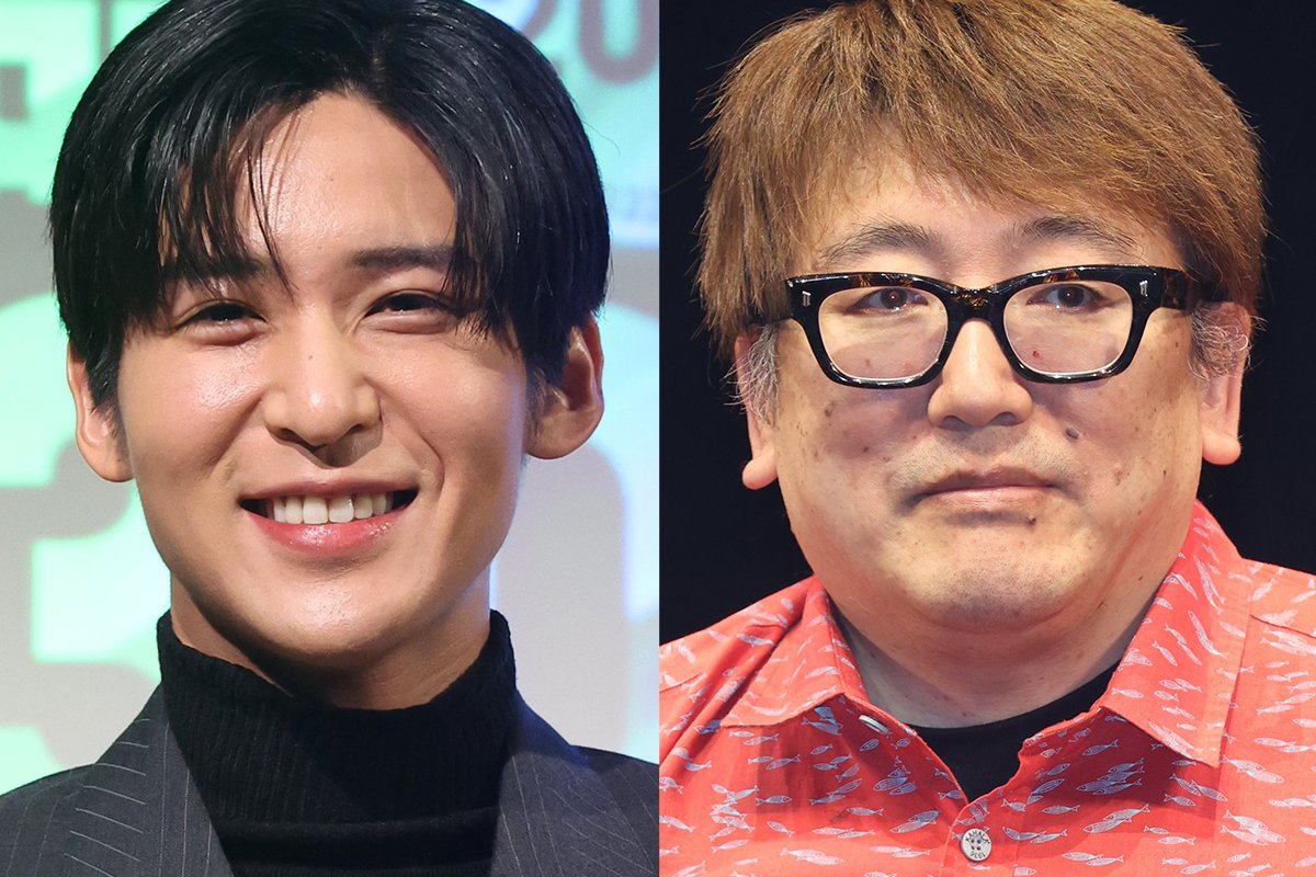  目黒蓮と福田雄一監督（写真：本誌写真部） 