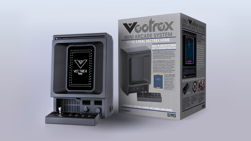 光速船、(Vectrex ) ソフト２本付き Vectrex」がミニサイズで帰ってくる。「光速船」もだって