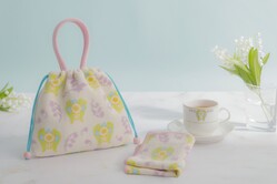 【万平ホテル】万平ホテル×FEILERコラボ商品から、初となる巾着が登場「万平レトロすずらん 手付き巾着」を発売