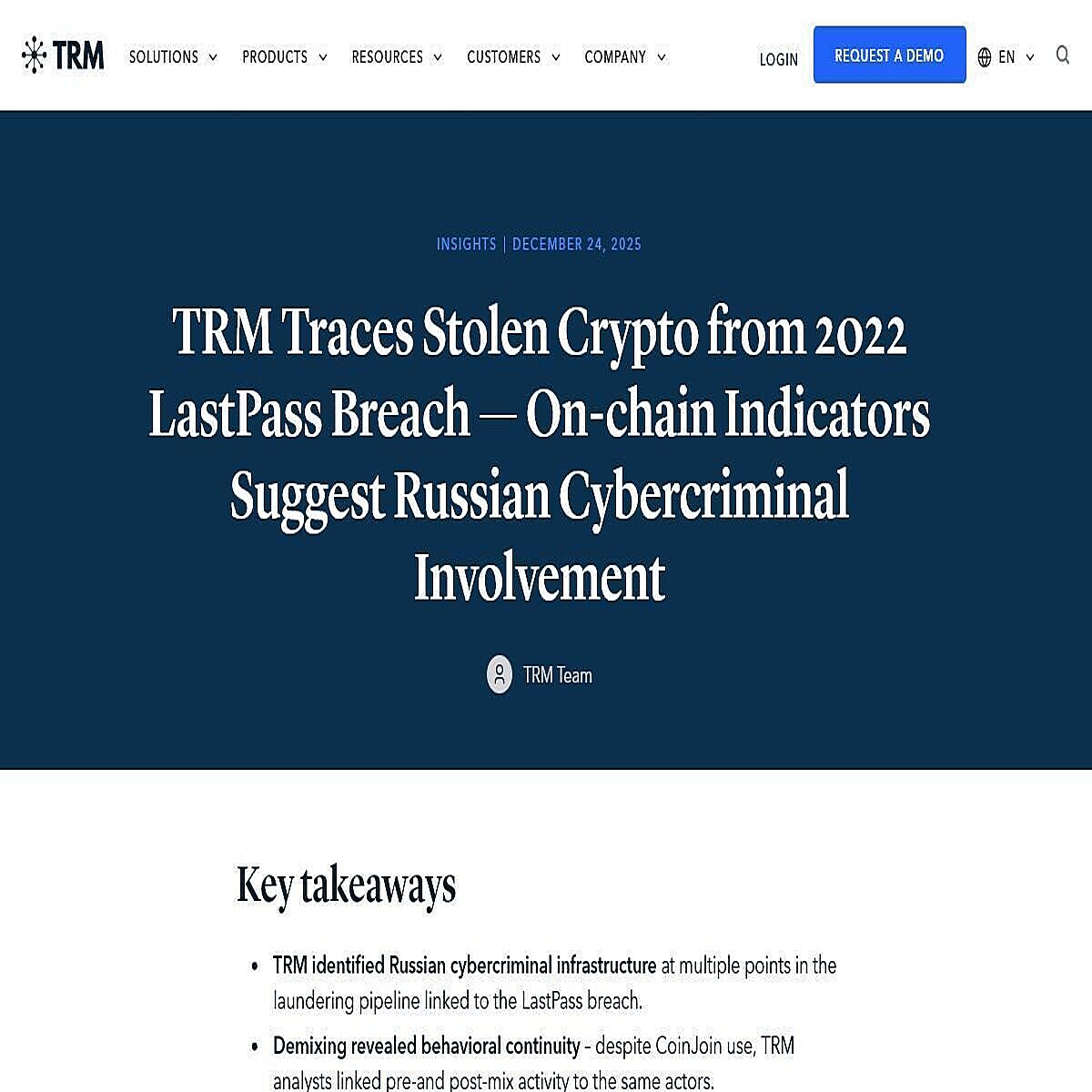 ロシアの暗号資産窃取事件 2022年に発生したLastPassの機密流出と関連か (2025年12月28日掲載) - ライブドアニュース