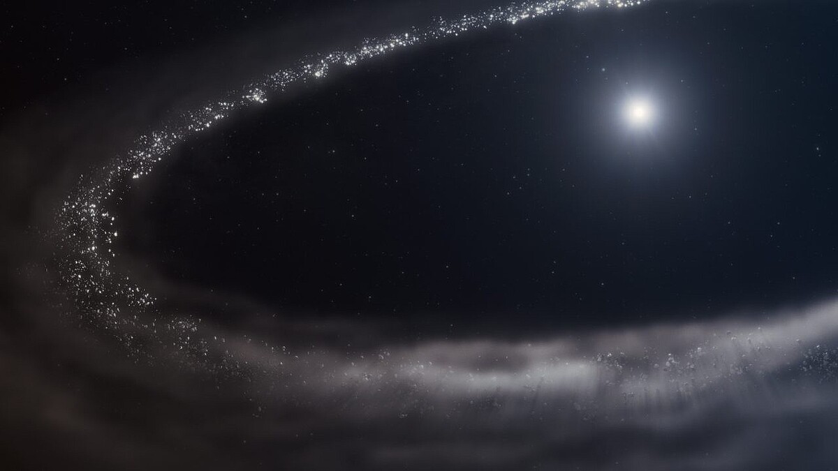 恒星HD 181327を取り囲むデブリ円盤の想像図