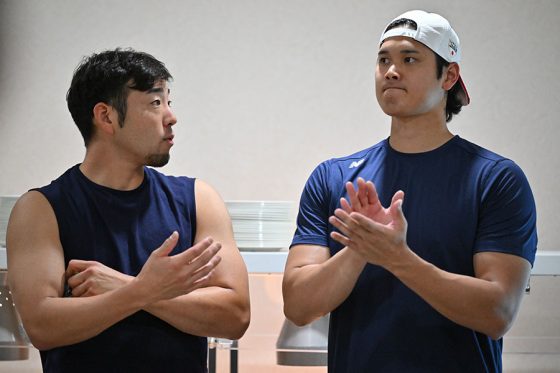 侍ジャパン・菊池雄星（左）大谷翔平【写真：Getty Images】