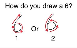 書き順は一緒ではない 数字の 6 の書き順めぐり意見が割れる ライブドアニュース