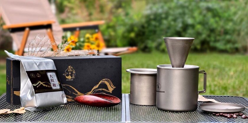 全て一つにスタッキング可能！雲鶴堂 チタン製茶こし＆コーヒー