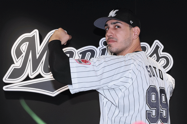 ロッテの新主将・ソト【写真：産経新聞社】