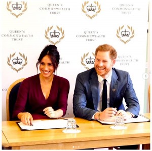 ヘンリー王子夫妻、バッキンガム宮殿のオフィスも3月末で閉鎖へ(画像は『The Duke and Duchess of Sussex 2019年10月25日付Instagram「Having attended the 10th Annual One Young World opening ceremony on Tuesday, The Duchess of Sussex was joined today by The Duke of Sussex for a round table discussion on gender equity with OYW and Queen’s Commonwealth Trust young leaders.」』のスクリーンショット)
