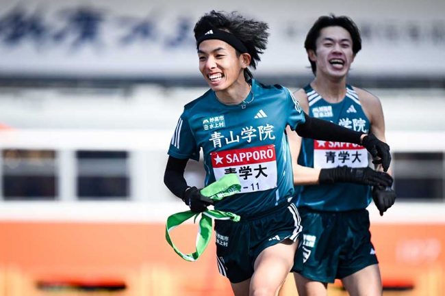 大逆転で往路を制した青学大・黒田朝日【写真:中戸川知世】