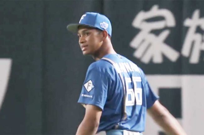 日本ハムの万波中正【画像：パーソル パ・リーグTV】