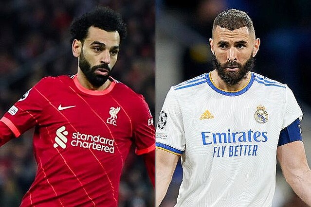 決勝でもキーマンとなるリバプールのサラー(左)とマドリーのベンゼマ。(C)Getty Images