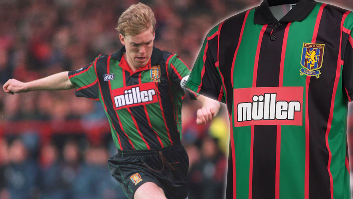 サッカーユニフォーム  アストンヴィラ 好調アストン・ヴィラ、90年代「ど派手ユニフォーム」の復刻版