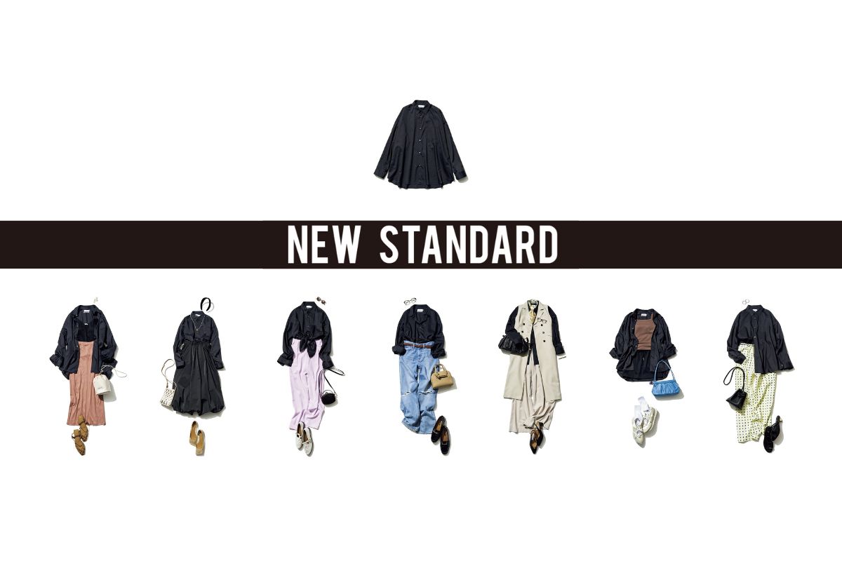 「1着でこんなにできる」着回しが終わらない「応用が利く」黒シャツ