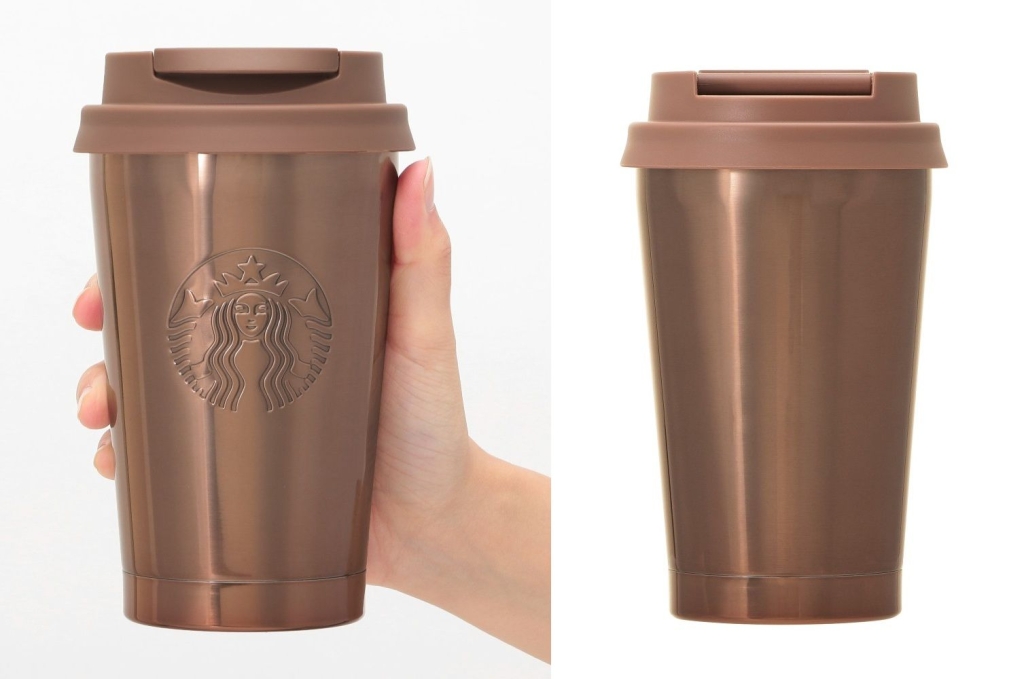 スタバの新作グッズ『ホリデーシーズン2024』第2弾、ゴールドのボトル