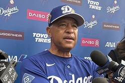 ドジャースのデーブ・ロバーツ監督【写真：小谷真弥】