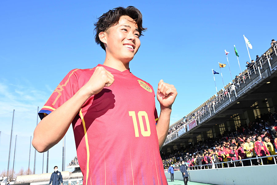 前橋育英から2点を奪った池壱樹【写真:徳原隆元】