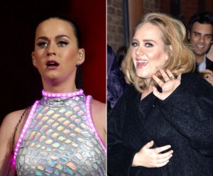 ケイティ・ペリーとアデル、5年前は似ていなかったのに!?(ともに2015年撮影)