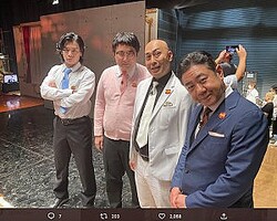 2020年、2021年『M-1』チャンピオンのマヂカルラブリーと錦鯉（画像は『ザ・ベストワン【公式】　2022年10月8日付Twitter「ダウンタウンさんの目の前で鬼企画「ザ・ベストワンテイク」」』のスクリーンショット）