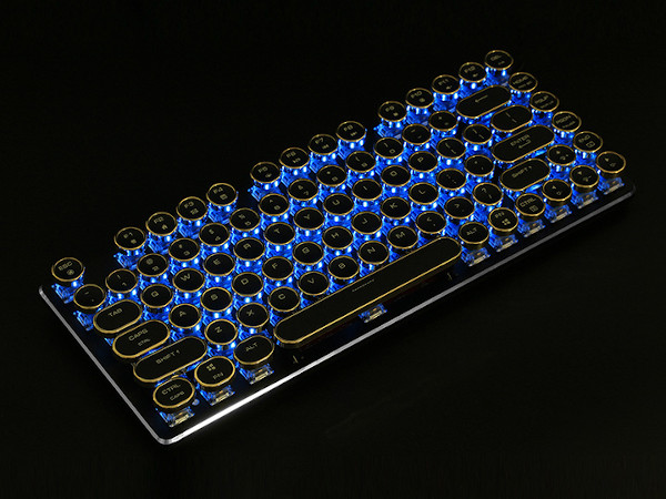 上海問屋 Ledで青く光る機能も搭載したタイプライター風のキーボードを発売 ライブドアニュース