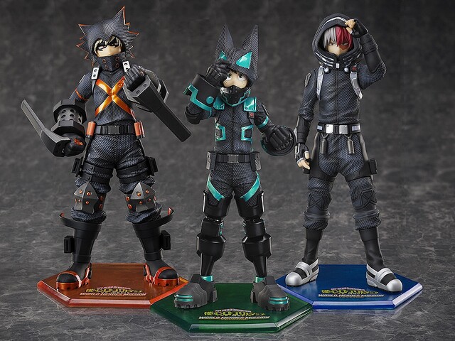 映画『ヒロアカ』ステルススーツ姿のデクたちが限定フィギュアで登場