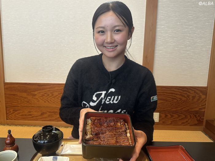 大事な試合の前に欠かせない勝負飯はウナギ。ただ好きな食べ物ではないらしい（撮影：ALBA）