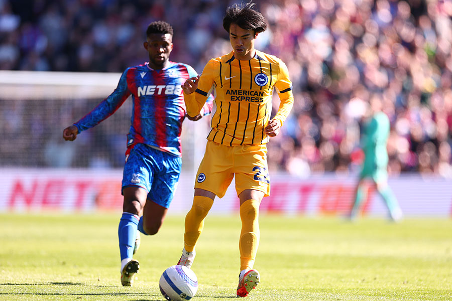 クリスタル・パレス戦に出場したブライトンMF三笘薫【写真：Getty Images】