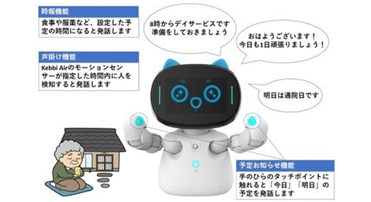 健康寿命延伸のための見守り支援アプリ「生活リズムアシスト いまイルモ」と会話ロボット「Kebbi Air」が連携 規則正しい生活促す