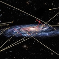 ŷϤΥƤ椯Ķ®εƻˤŷϤظäƤĶ®εƻʥˡC ESA artist's impression and composition; Marchetti et al. 2018 star positions and trajectories; NASA/ESA/Hubble background galaxies; CC BY-SA 3.0 IGO