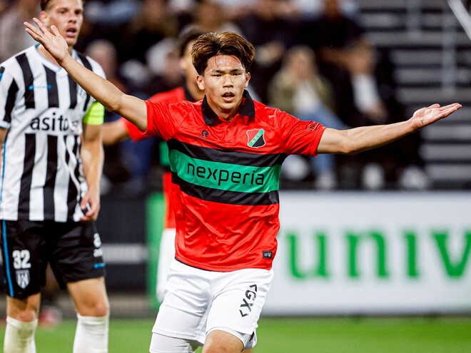 日本人対決で勝利の立役者となった塩貝。（C）Getty Images