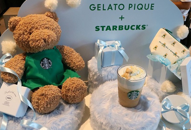 ジェラートピケ ベア柄 ポーチ スタバ コラボ ジェラピケ くま Amazon