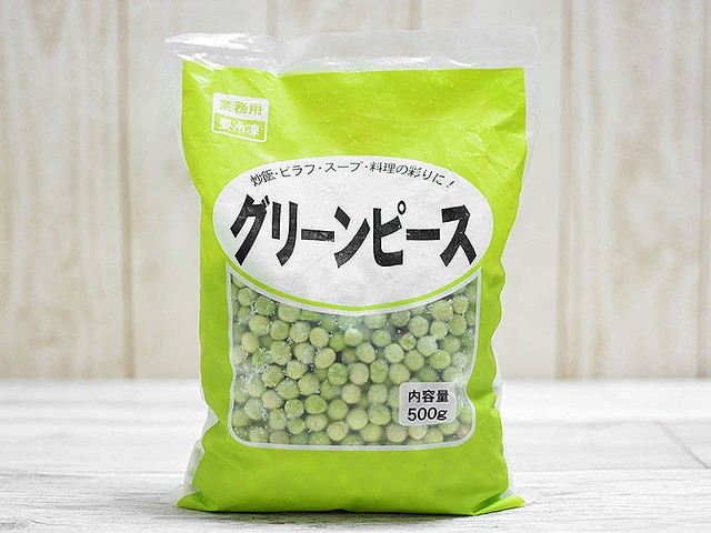 業務スーパーの500g『グリーンピース』は青くささ弱めで淡白テイスト