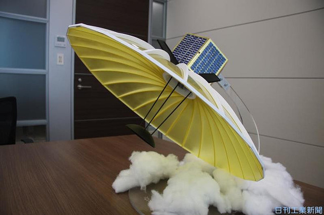 6分の1サイズのSAR衛星の模型