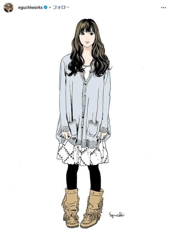江口寿史氏のインスタグラム(@eguchiworks)より