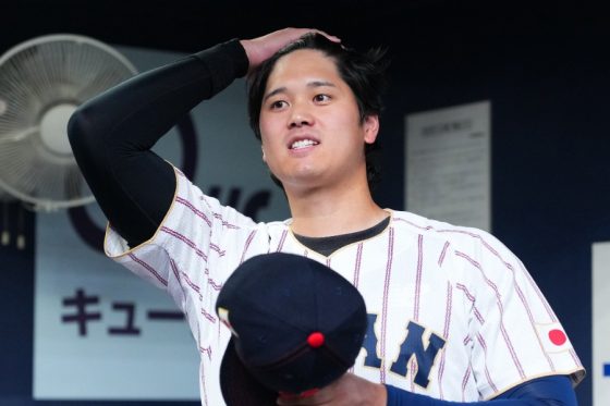 オリックス戦に出場した侍ジャパン・大谷翔平【写真：Getty Images】