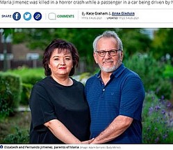 車を運転していた男性を赦し、6週間を一緒に過ごした夫婦（画像は『SussexLive　2021年8月5日付「Brighton parents forgave their daughter’s killer and even let him move into their home」（Image: Adam Gerrard / Daily Mirror）』のスクリーンショット）