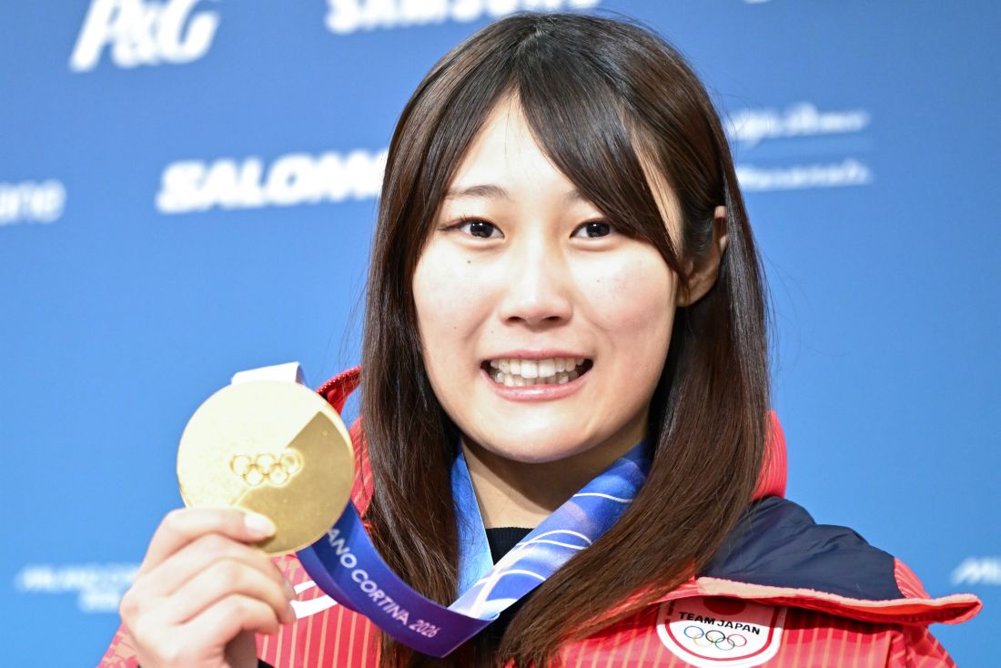 スノーボード女子ビッグエアで金メダルを獲得した村瀬心椛（撮影／JMPA）