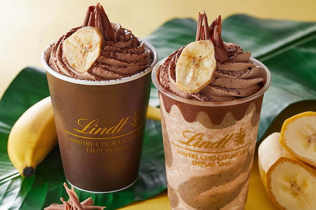 リンツ ショコラ カフェ ルクア大阪にオープン 新作 濃厚バナナ チョコレートドリンクも Peachy ライブドアニュース